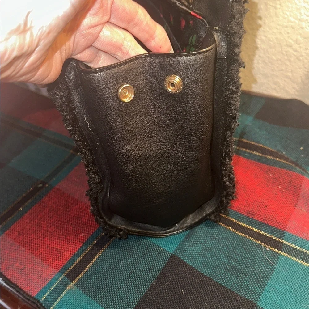Betsey Johnson Black Textured Satchel